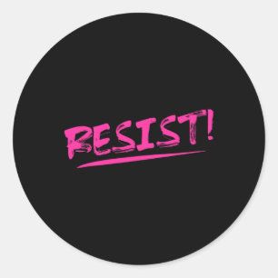 Motståndskraft mot Händer utanför protest - Rosa R Runt Klistermärke