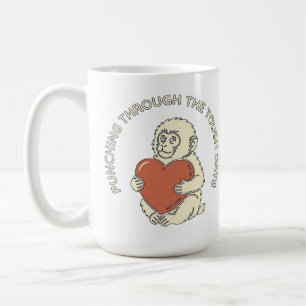 Motståndskraftig Bebis Apa & Knuttnäve Genom Hjärt Kaffemugg