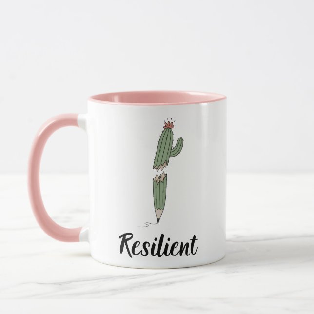 Motståndskraftig Kaktus Kaffe Mugg | Inspirerande  (Vänster)