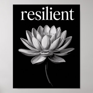 Motståndskraftig mental styrka Självkänsla Motivat Poster