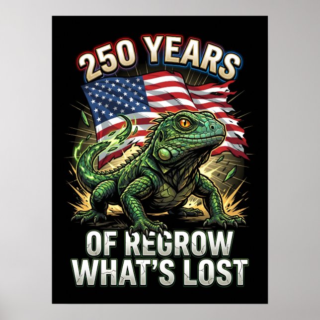 Motståndskraftig reptil Amerika 250 år Poster (Framsidan)