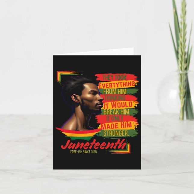 Motståndskraftig Varaktig Styrka Juneteenth Fri-is Kort (Framsida)