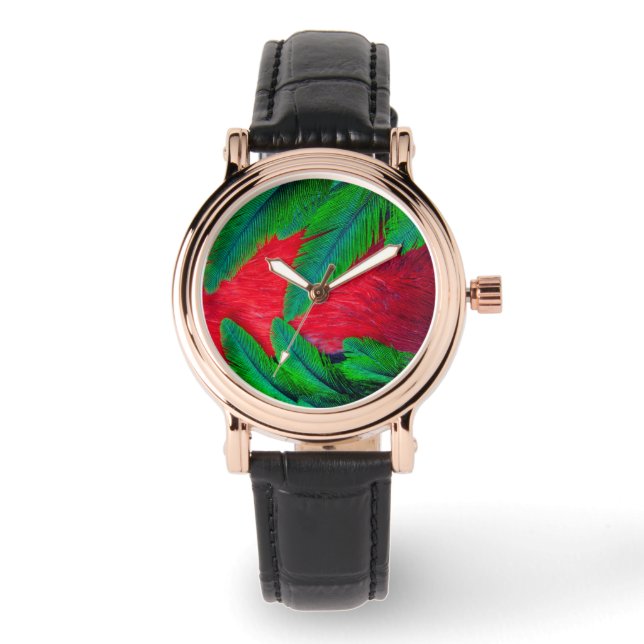 Motsvarande Quetzal-ludderdesign Armbandsur (Framsida)