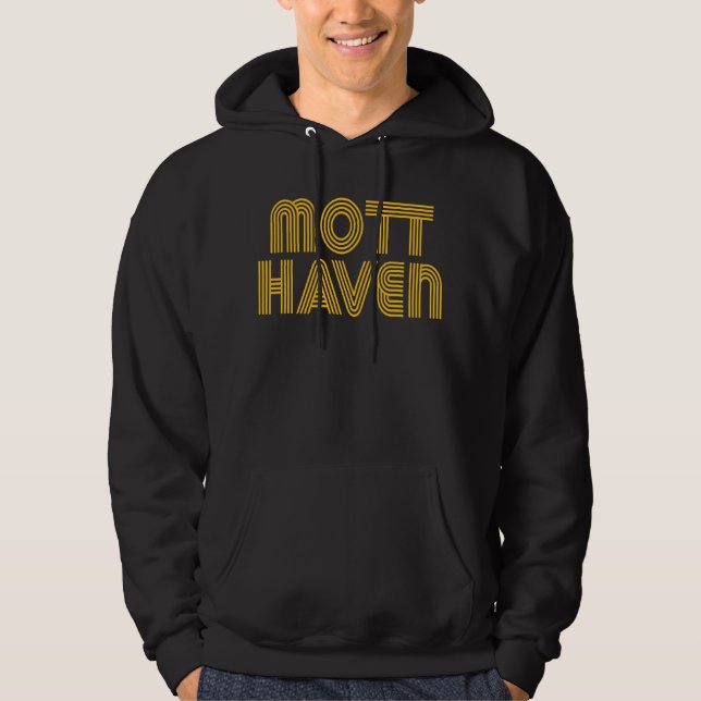 MOTT HAVEN Bronx NY Retro 2 Hoodie (Framsida)