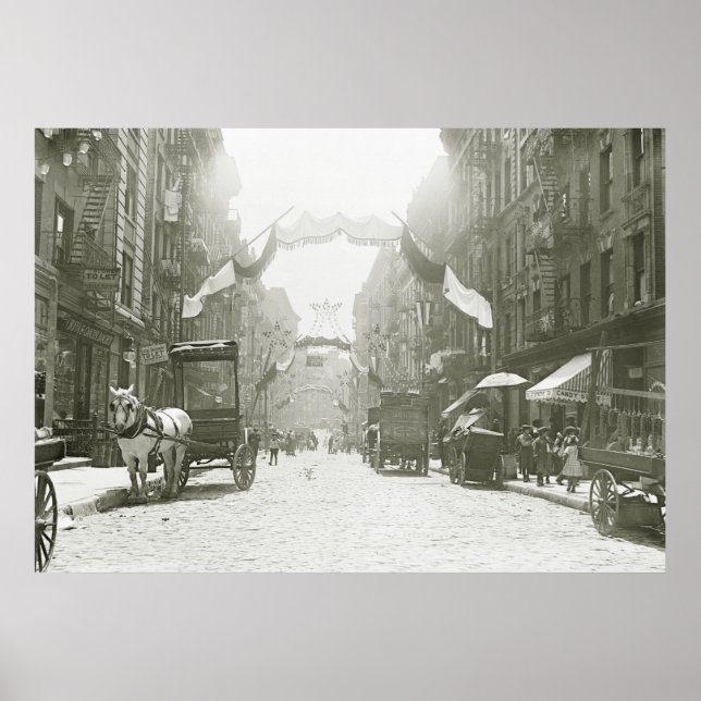 Mott Street Religiösa Festival, 1908 Poster (Framsidan)