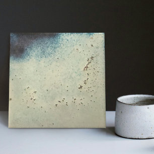 Mottad marmorerad jordgarnskäggsdekan Art nouveau Kakelplatta