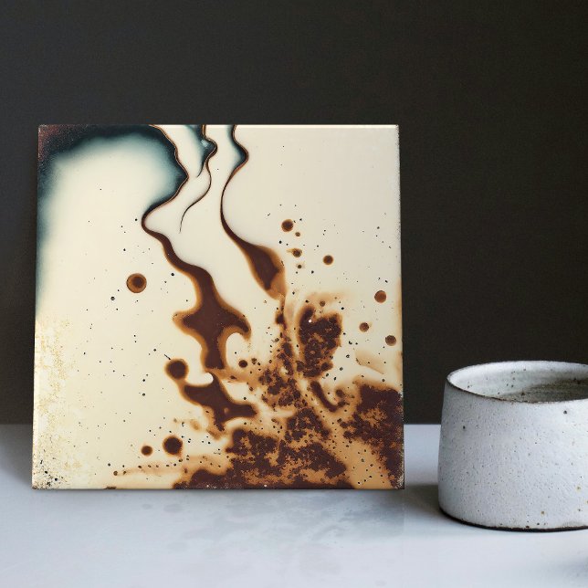 Mottad marmorerad jordgarnskårans Abstrakt Kakelplatta (Skapare uppladdad)