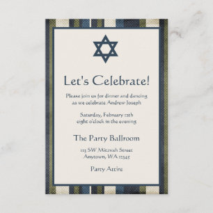 Mottagande av Grunge Rand Pub Mitzvah Inbjudningar