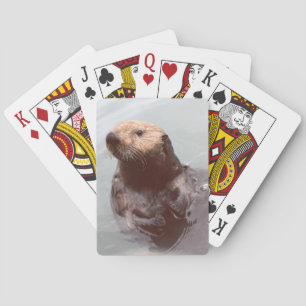 Mottagande Cute Alaska Sea Otter Photo Poker-kort Spelkort