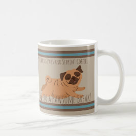 Mottagande kaffe Mugg med Pug