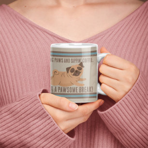 Mottagande kaffe Mugg med Pug