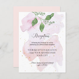 Mottagande Modern Guld Eucalyptus Greenery Bröllop Inbjudningar