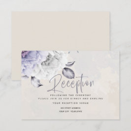 MOTTAGANDE | Rustic Lilac och Alabaster Peony Flor Inbjudningar