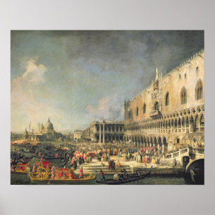 Mottagandet av den franska ambassadören i Venedig Poster