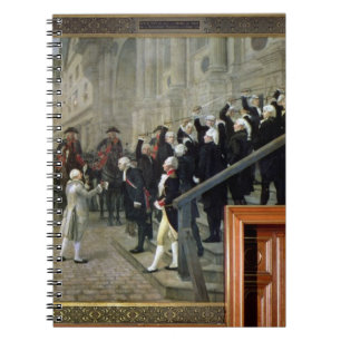 Mottagandet av Louis XVI på hotellet de Ville b Anteckningsbok Med Spiral