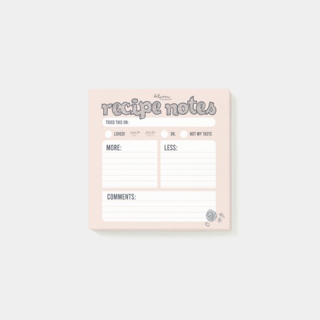 Mottagaranteckningar Post-it Block (Framsida)