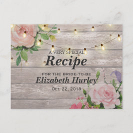 Mottagare av Blommigt String Ljus Möhippa  Inbjudan Vykort