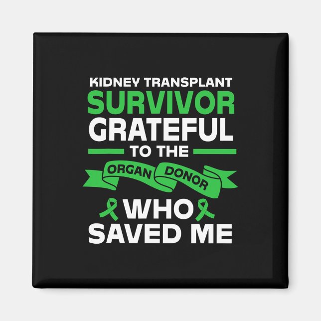 Mottagare av njurtransplantationsöverlevande magnet (Framsidan)