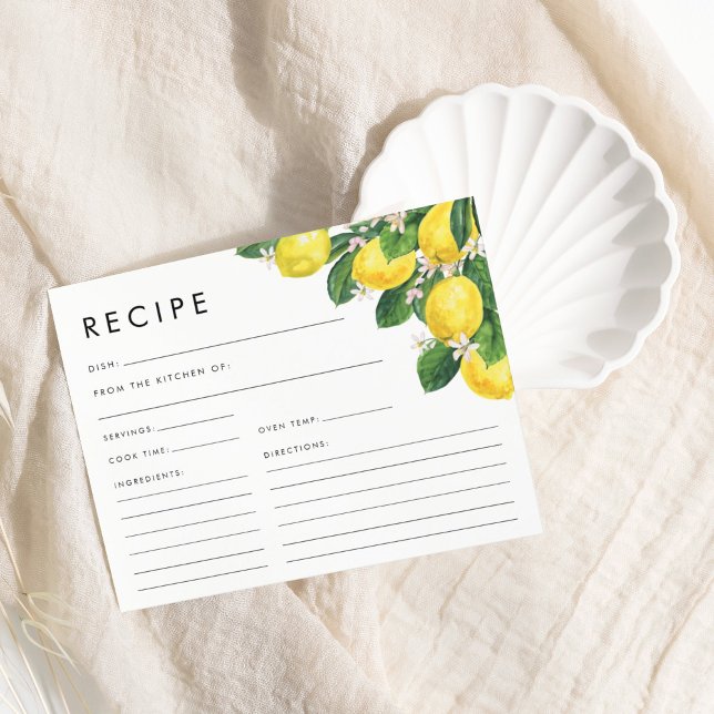 Mottagare av vattenfärgslemon-Möhippa (Watercolor Lemon Bridal Shower Recipe)