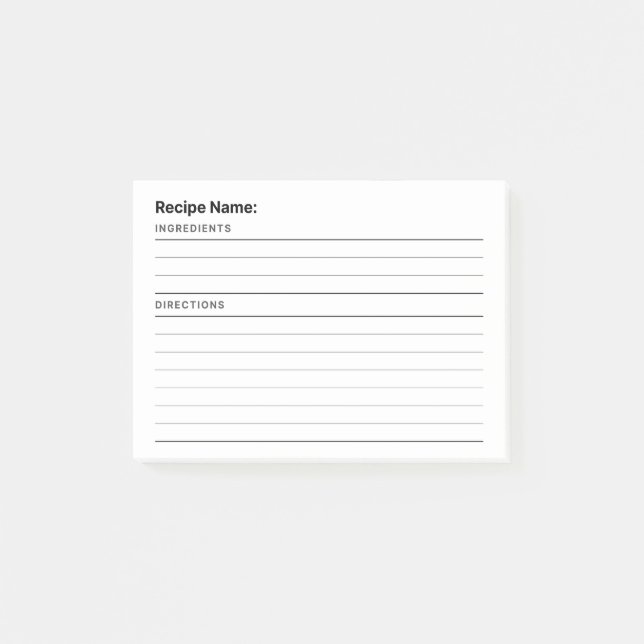 Mottagare Post-it Block (Framsida)