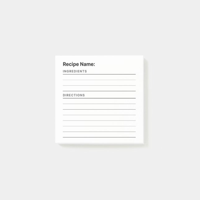 Mottagare Post-it Block (Framsida)