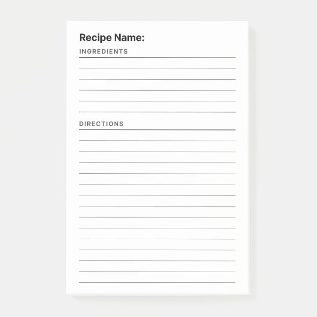 Mottagare Post-it Block (Framsida)