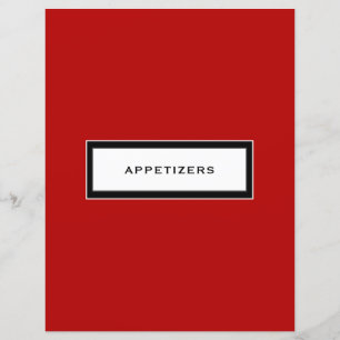 Mottagarinfoga Appetizers Rött svartvitt