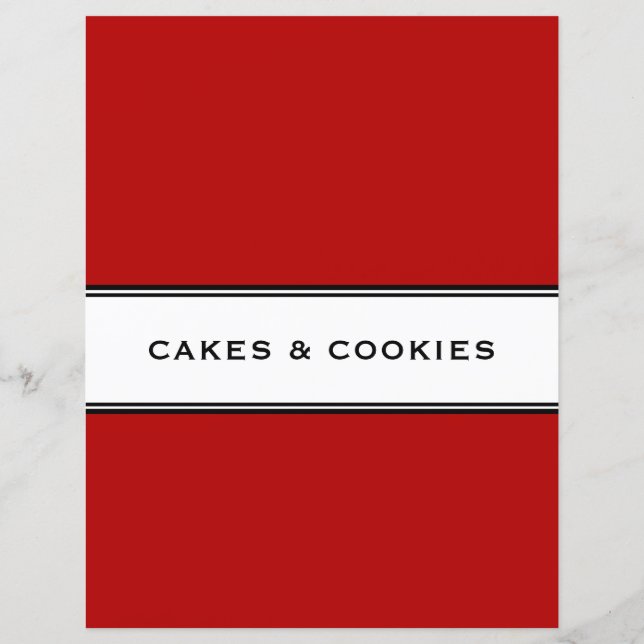 Mottagarkapitel | Cakes Cookies | Rött svartvitt (Baksida)