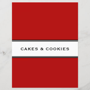 Mottagarkapitel Cakes Cookies Rött svartvitt