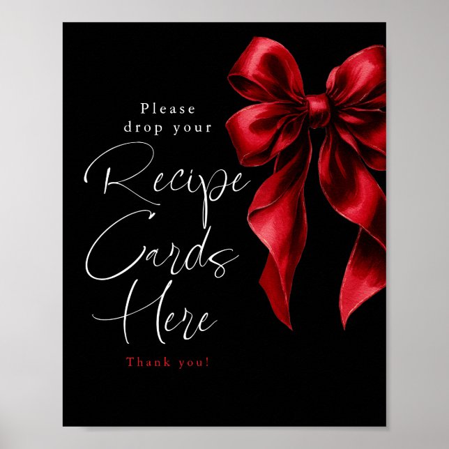 Mottagarkort Röda blanksteg Möhippans tecken Poster (Framsidan)