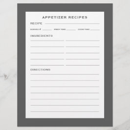 Mottagarsida | Appetizer | Enkel Grått och vit