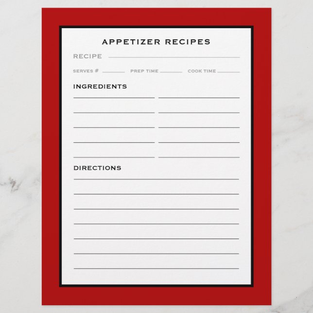 Mottagarsida | Appetizer | Rött svartvitt (Framsida)