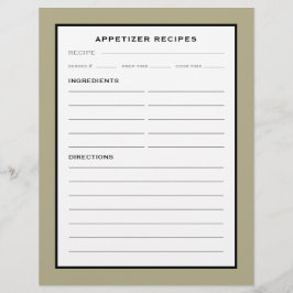 Mottagarsida | Appetizer | Sage Black White