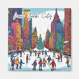 Mottagbar Funky City Magnet - NYC Jultid