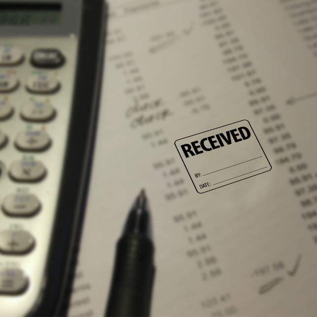 Mottagen, redovisande, mindre företag stämpel (Skapare uppladdad)