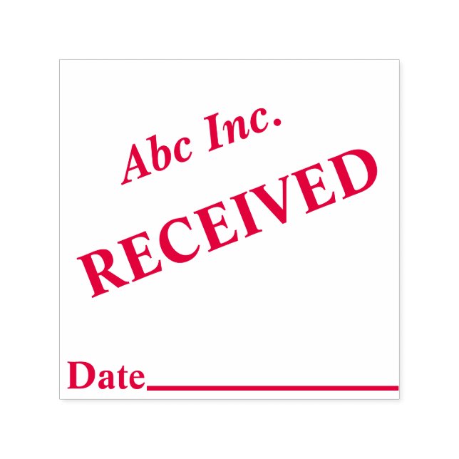 Mottaget Frimärke Självfärgande Stämpel (Design)