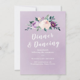 Mottagning av botanisk lila blommigt inbjudningar