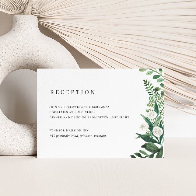 Mottagning av botaniskt bröllop i växthus tilläggskort (Skapare uppladdad)