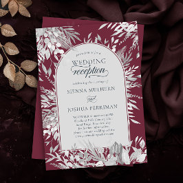 Mottagning av botaniskt framlagt bågslasbröllop inbjudningar