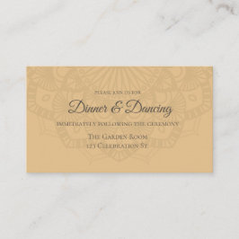 Mottagning av contemporary Brown Peach Mandala Tilläggskort