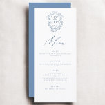 Mottagning av Dusty Blue Monogram Elegant bröllop Meny<br><div class="desc">Vi presenterar vår minimalistiska svartvita moderna Bröllop-meny, ett förfinat och elegant tillägg till din bröllop-matta, som perfekt balanserar contemporaryns utformning med tidlös sofistikering. De här menyerna är designade för att höja din matupplevelse och lämna ett bestående intryck på dina gäster. De är utformade med precision och öga för minimalistisk estetik....</div>
