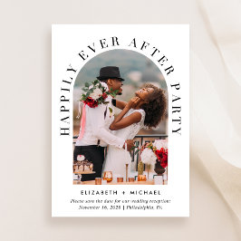 Mottagning av elegant Arch-fotot QR-kod för bröllo Spara Datumet