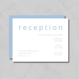 Mottagning av elegant Blue Elegant bröllop Tilläggskort