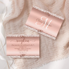 Mottagning av Elegant bröllop i Ro Damask Guld Tilläggskort