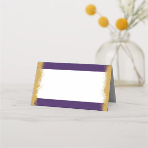 Mottagning av elegant Lila Guld Edged Party Placeringskort