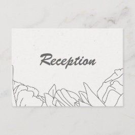 Mottagning av elegantens minimalistiska radbröllop tilläggskort