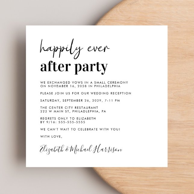 Mottagning av fotobröllop i chic inbjudningar (From private vows to a grand party - invite family and friends to celebrate your marriage!)