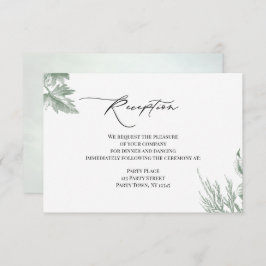 Mottagning av grönt botaniskt Löv Inbjudningar