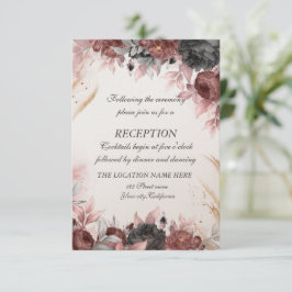 Mottagning av höstfärgsblommor inbjudningar