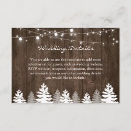 Mottagning av information om Rustic Wood Gräs Träd Tilläggskort